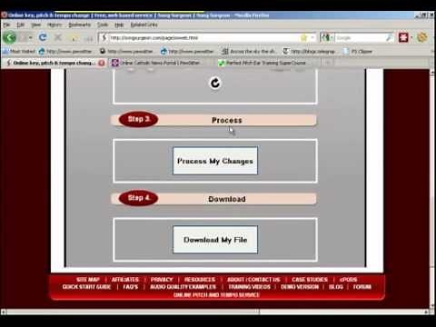Free Online Key, Pitch and Tempo Change