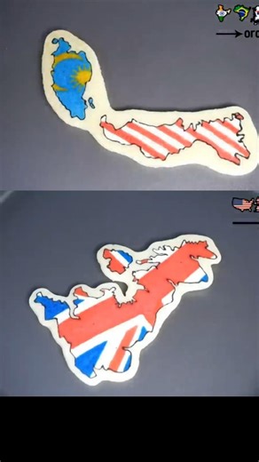 National Flag Map Pancake Art - Malaysia, United Kingdom