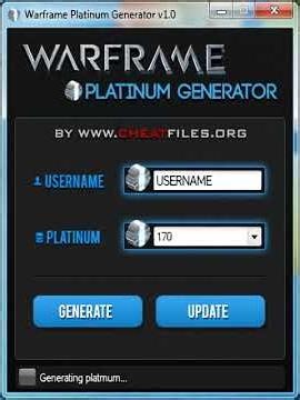 warframe platinum generator