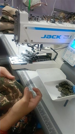 how to stitch button//jack1377 button machine