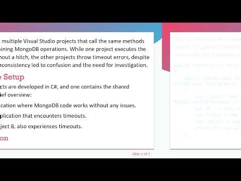 Resolving MongoDB Timeout Issues in Specific Projects