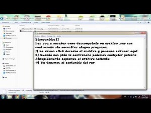 Descomprimir archivo rar con contraseña sin NINGUN programa