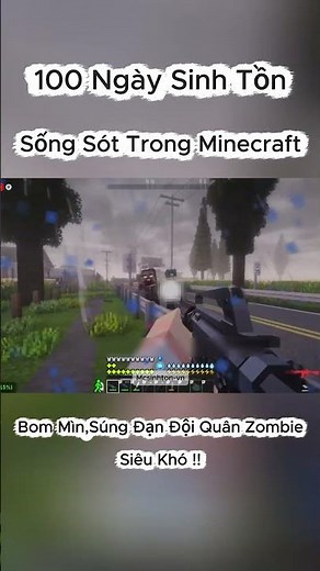 100 Ngày Sinh Tồn Sống Sóng Trong Minecraft Chế Độ Siêu Khó😱 #minecraft #mc #shorts