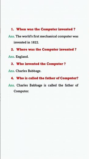 Who Invented the Computer? | History of Computer in 1 Minute 🧠💻 #Shorts