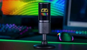 The Razer Seiren Emote Mic is Streaming's Cyberpunk Future