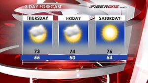 WEATHER: Check out iFIBER ONE's 3-Day weather Forecast. | Source ONE News