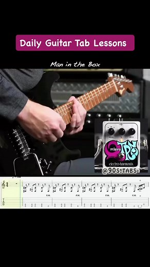 16K views · 292 reactions | Alice In Chains - Man In The Box  #guitarist #guitartutorial #guitartabs #guitartabsdaily #guitarplayer #aliceinchains #guitarcover #guitarra #guitarpedals #guitartone | Guitar Tabs Daily | Facebook