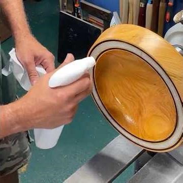 Metallic Milliput Inlay - #woodturning #lathe