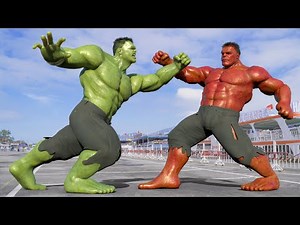 The Avengers - Hulk vs Red Hulk Epic Battle (Full Fight 2024) | Transformers The Last Knight [4K]