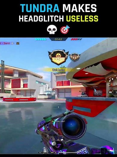 TUNDRA MAKES HEADGLITCH USELESS👏🤣 #codm #sniper