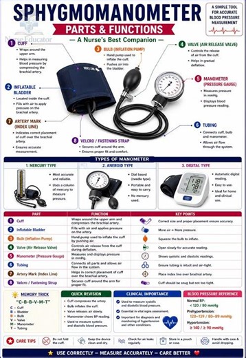 Sphygmomanometer (BP Apparatus) Parts & Functions #Sphygmomanometer #BloodPressure #BPMeasurement