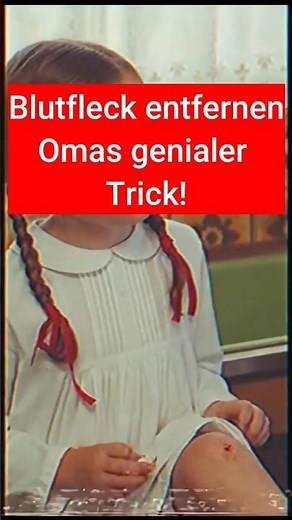 Blutfleck entfernen Omas genialer Haushaltstipp #80er #nostalgie