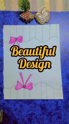 beautiful design for project💕#notebookdecoration#shorts#shortsfeed#ytshorts