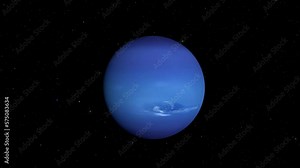 Planet Neptune 3D Animation With Alpha Video