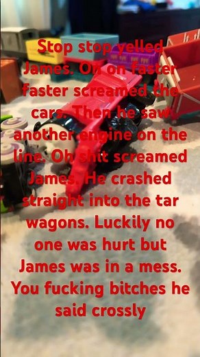 #thomasandfriends James in a mess crash scene