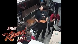 A PIZZA MIRACLE and the magic ninja responsible for it... #NobelPizzaPrize #EatMorePizza | Jimmy Kimmel Live