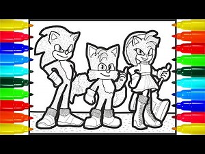 Sonic 2 great friends Coloring pages