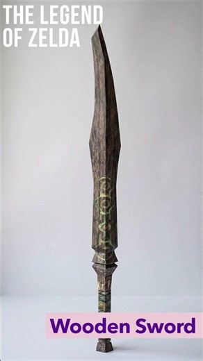 100% PAPER Zelda Wooden Sword 🗡️ #diy #papercraft #zelda