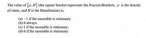 The value of [ρ,H] (the square bracket represents the Poisson B... | Filo