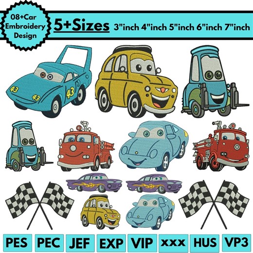 Car Machine Embroidery Designs Classic Car Embroidery Japanese Car Embroidery Cartoon Car Embroidery Disney Cars Embroidery Pes File 5 sizes - Etsy UK