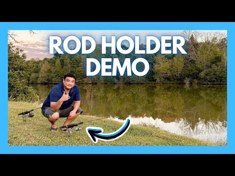 Hands-Free Fishing? QualyQualy Rod Holder Triggers Itself (see it catch a fish!)