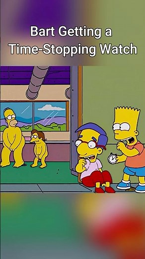 Bart Getting A Stopping-Time Watch #thesimpsons