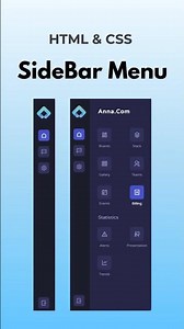Sidebar Menu using Html CSS