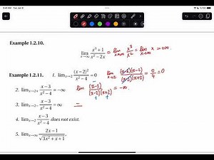 Calculus Limits 42: Infinite Limits and Rational Function Examples