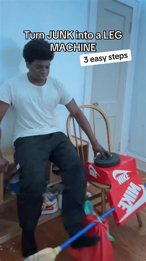 rayfitnessboy on Instagram: "Build a LEG MACHINE from random junk 💪 #homeworkout #workout #fitness #DIYWORKOUt"