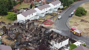 56K views · 832 reactions | These aerial pictures show the charred remains of houses that were ravaged by fire on Woodland Drive in Barnsley yesterday. | ITV Calendar | Facebook