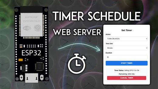Serveur Web ESP32 : définir la programmation de la minuterie (Arduino IDE)