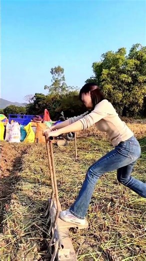 Ancient Farming: Digging Soil with Hand Tools #shorts