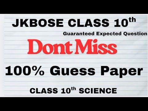 JKBOSE class 10th SCIENCE PAPER LEAKED!😄 MOST EXPECTED QUESTIONS#jkbose#jkbosepapers#jkboard