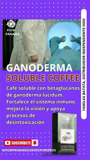 🔴👉 Café de ganoderma lucidum Apoya el sistema inmune y procesos de desintoxicación HGW Panamá