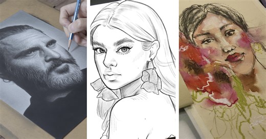 3 Online Portrait Drawing Classes Teaching Distinctly Different Ways To Draw the Face