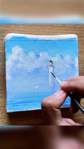 Lighthouse acrylic painting