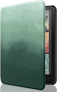 MoKo Case for All-new 7" Kindle Paperwhite(12th Generation-2024) and Kindle Colorsoft Signature Edition 2024, Lightweight Shell Cover with Auto Wake/Sleep for Kindle Paperwhite 2024, Pine Green
