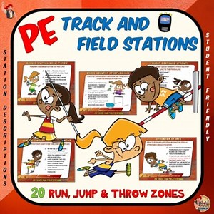 PE Stations - 20 Fun Track and Field Activities for Prime Skill Development