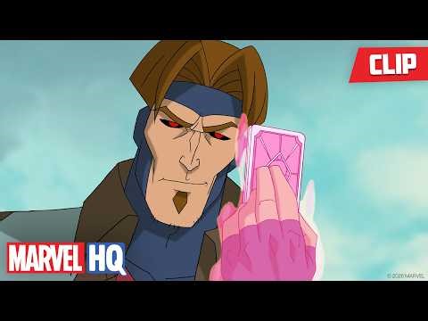 Gambit's Clash in Genosha 🃏✨🎆 | Wolverine and the X-Men | ‪@MarvelHQ‬