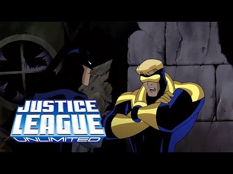 Batman congratulates Booster Gold | Justice League Unlimited