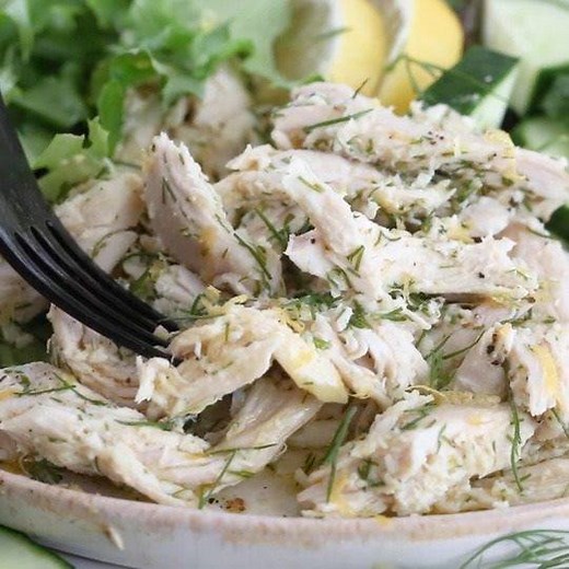 1.3M views · 3.6K reactions | This simple, healthy chicken salad recipe is made with breast meat from a cooked rotisserie chicken, fresh lemon and dill. Fast and easy, and perfect for all diets including low-carb, keto, Whole30, Paleo, gluten-free and of course, WW. https://www.skinnytaste.com/chicken-salad-with-lemon-and-dill/ | Skinnytaste | Facebook