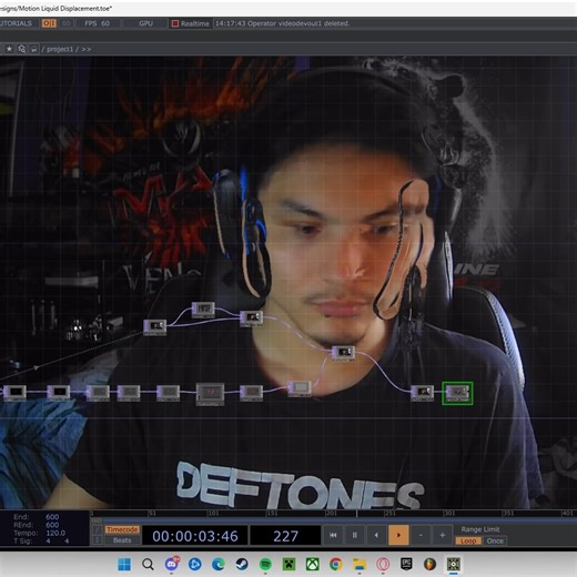 Motion reactive liquid displacement #touchdesigner #graphicdesign | liquid displacement
