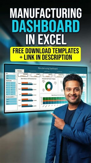 Manufacturing Dashboard in Excel Step by Step Production KPI Tracker + Free Template