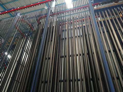 Automated Vertical Powder Coating Line .The monthly production capacity is about 2500T/line.
