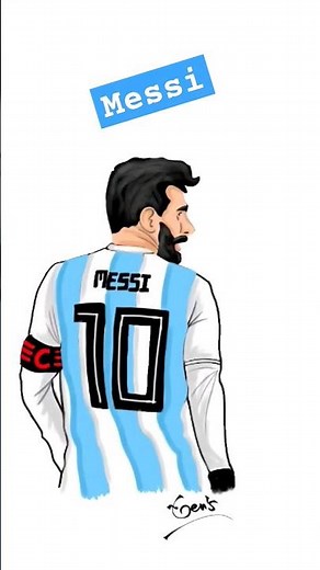 How to draw Lionel Messi ⚽ || Coloring Pages #shorts