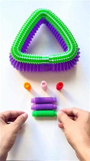 Relaxing ASMR DIY POP TUBE Making | Tiny Toy Sounds #asmrvideos #relaxing #satisfying #creative #diy