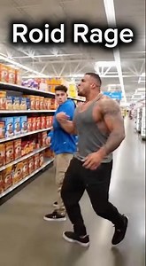 Roid rage shopper in grocery store #roidrage #groceryshopping #angry #viral