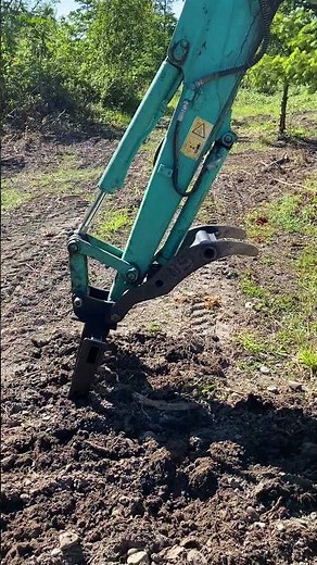 Mini Excavator Root Rake test