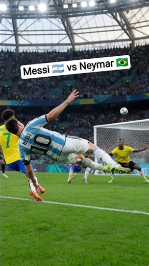 Argentina 🇦🇷 vs Brazil 🇧🇷 | Messi Beat Neymar Before Scoring a Masterpiece #shorts #messi #neymar