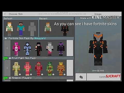 How to get Fortnite skins in Minecraft Pocket edition!!